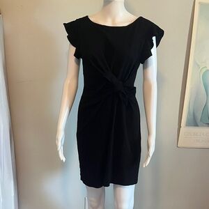 Max Studio Black Mini Dress with Knot Detail